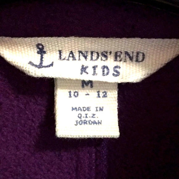 Lands’ End girls fleece peacoat Pea Coat  size 10-12 - Picture 2 of 6